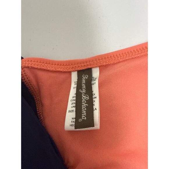 Tommy Bahama 2 - piece Swim Suit Size XL - Small Tall Orange Navy Blue - Picture 8 of 9